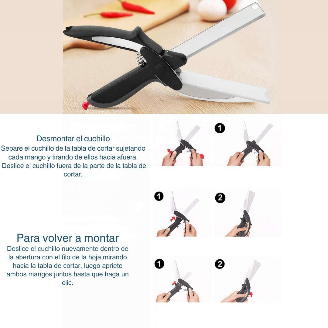 Clever Cutter™ Cuchillo-Tijera 2 en 1 – Corte rápido y preciso 🔪