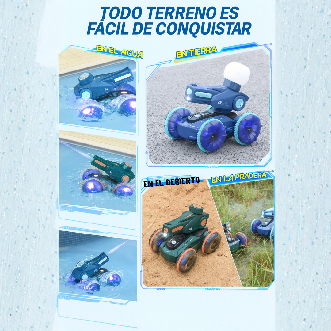Tanque Anfibio AquaShock™ 4x4 – 2 Baterías 🔥