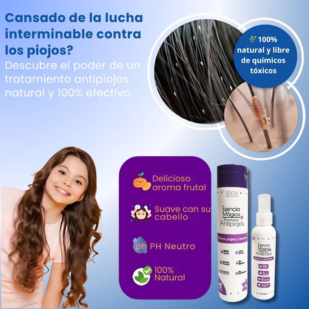 Kit Natural AntiPiojos PRO x3🧼🌿✨