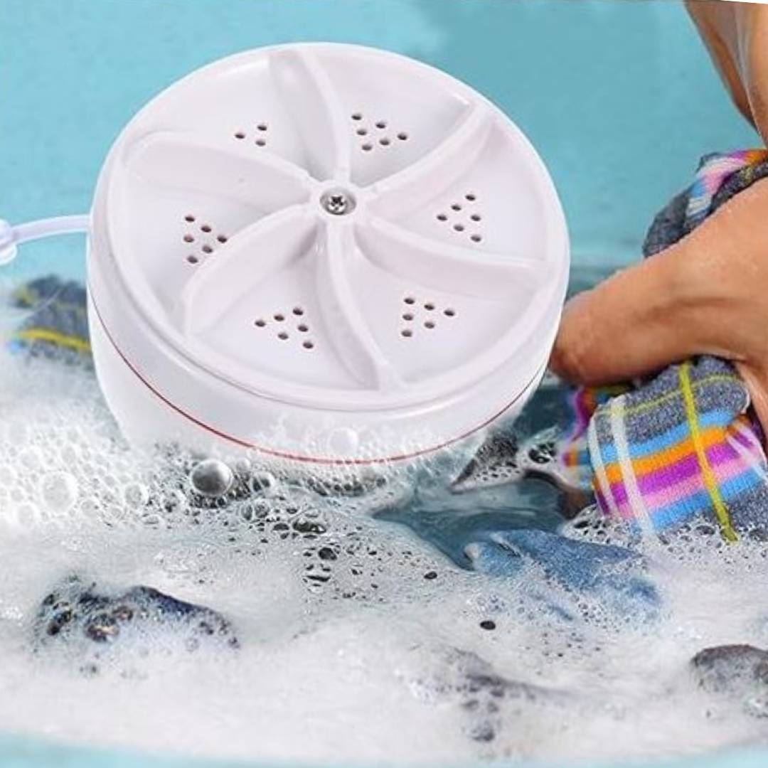 Mini Lavadora Ultrasónica Portátil™ – Lava sin esfuerzo, en cualquier lugar 🌀