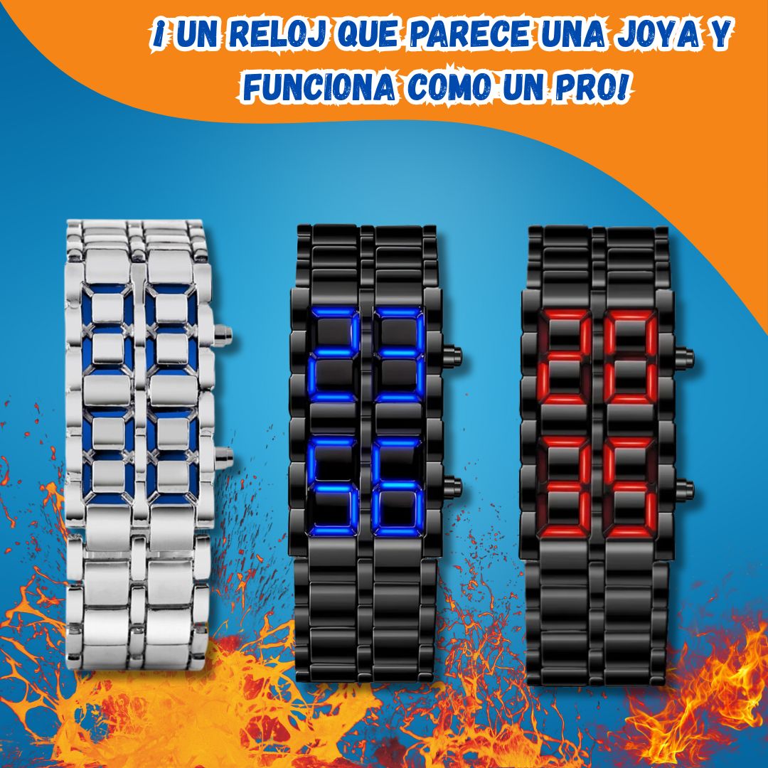 Reloj Pulsera LED Lava™ – Estilo, hora y actitud en tu muñeca 🔥