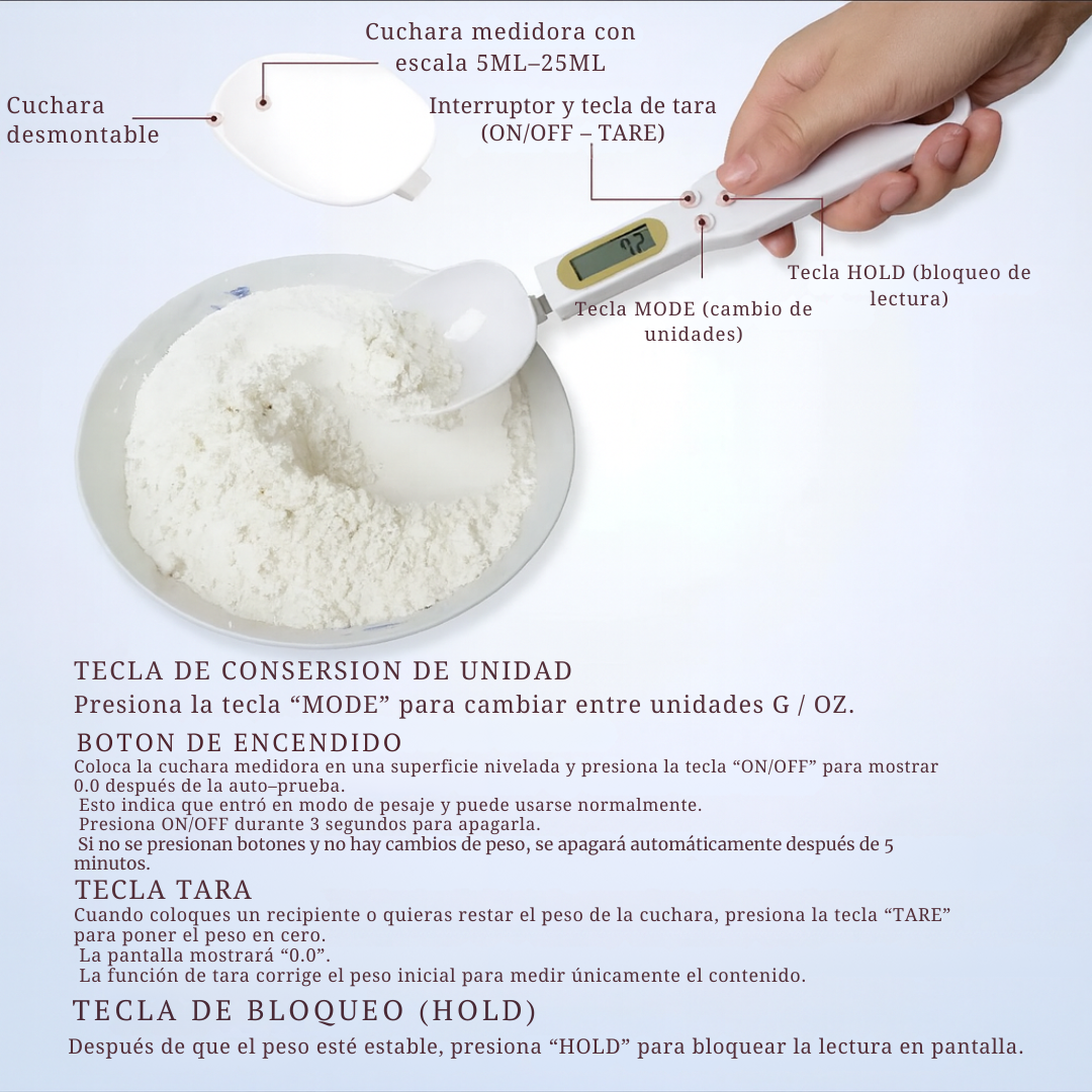 Cuchara Gramera Digital 500g™ – Medición Precisa 📏