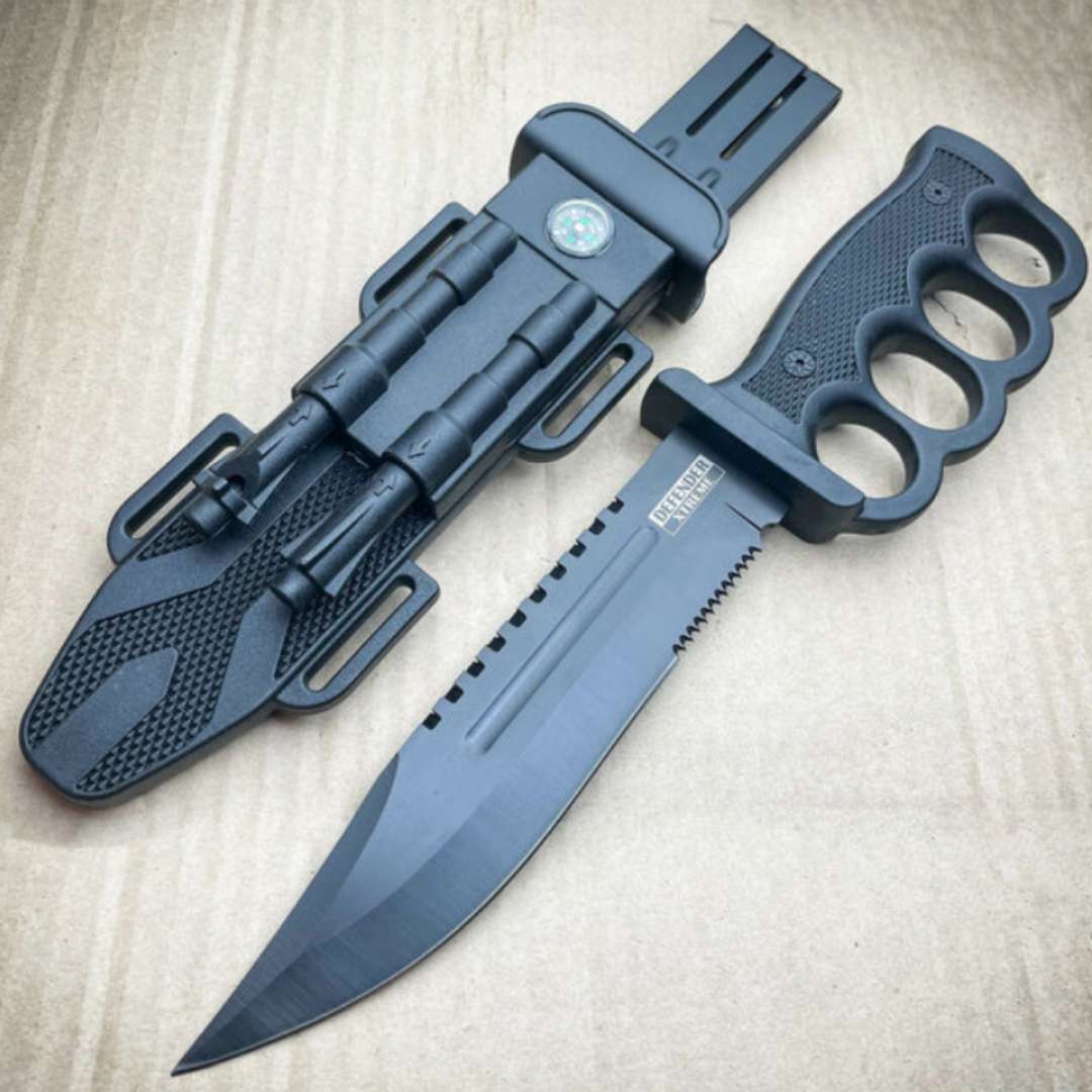 Cuchillo Táctico 10-en-1 Survival™ – Acero Inoxidable 🗡️