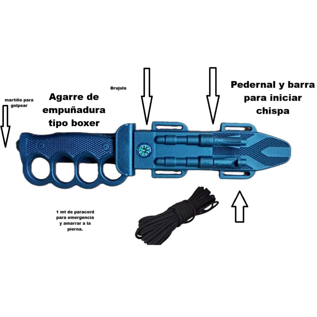 Cuchillo Táctico 10-en-1 Survival™ – Acero Inoxidable 🗡️