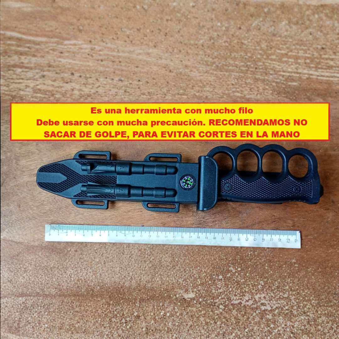 Cuchillo Táctico 10-en-1 Survival™ – Acero Inoxidable 🗡️