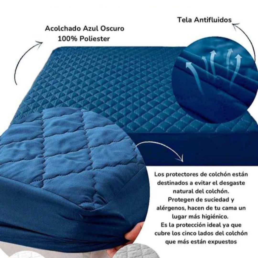 Protector de Colchón Premium Antifluido  – Descansa limpio, seguro y sin manchas 💤