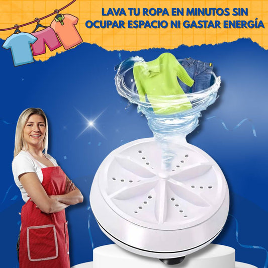 Mini Lavadora Ultrasónica Portátil™ – Lava sin esfuerzo, en cualquier lugar 🌀