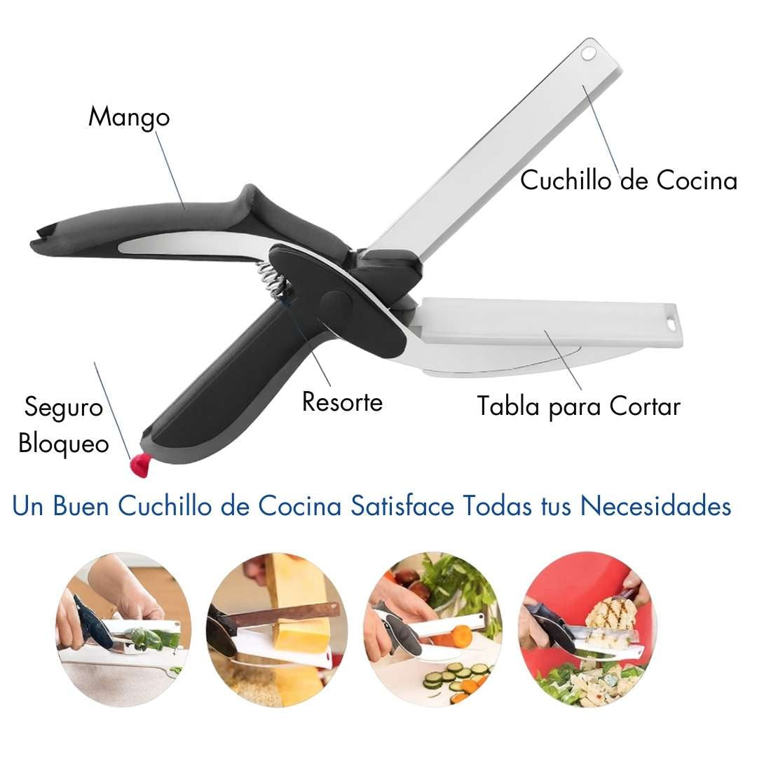 Clever Cutter™ Cuchillo-Tijera 2 en 1 – Corte rápido y preciso 🔪