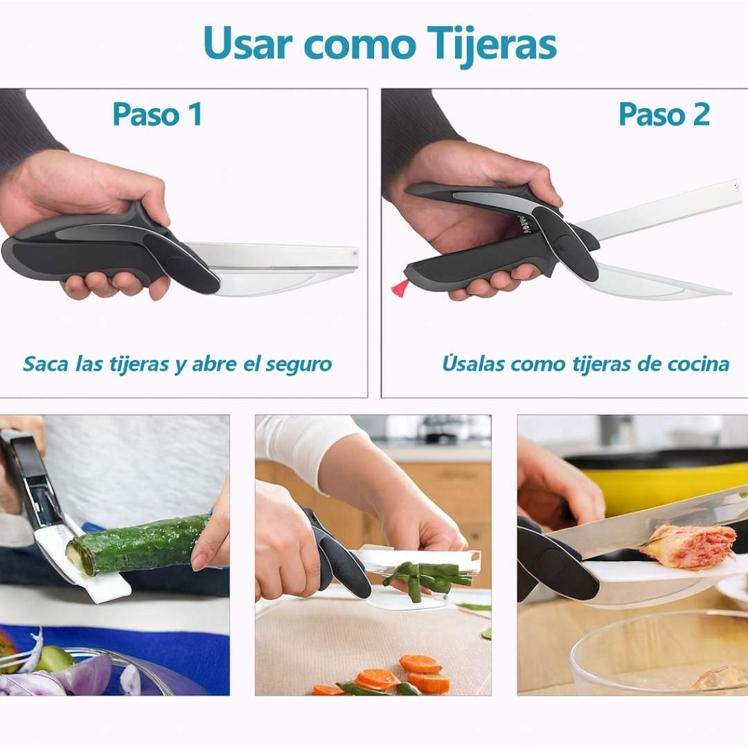 Clever Cutter™ Cuchillo-Tijera 2 en 1 – Corte rápido y preciso 🔪