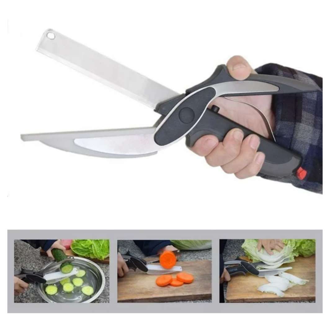 Clever Cutter™ Cuchillo-Tijera 2 en 1 – Corte rápido y preciso 🔪
