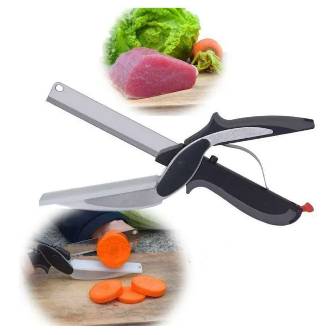 Clever Cutter™ Cuchillo-Tijera 2 en 1 – Corte rápido y preciso 🔪
