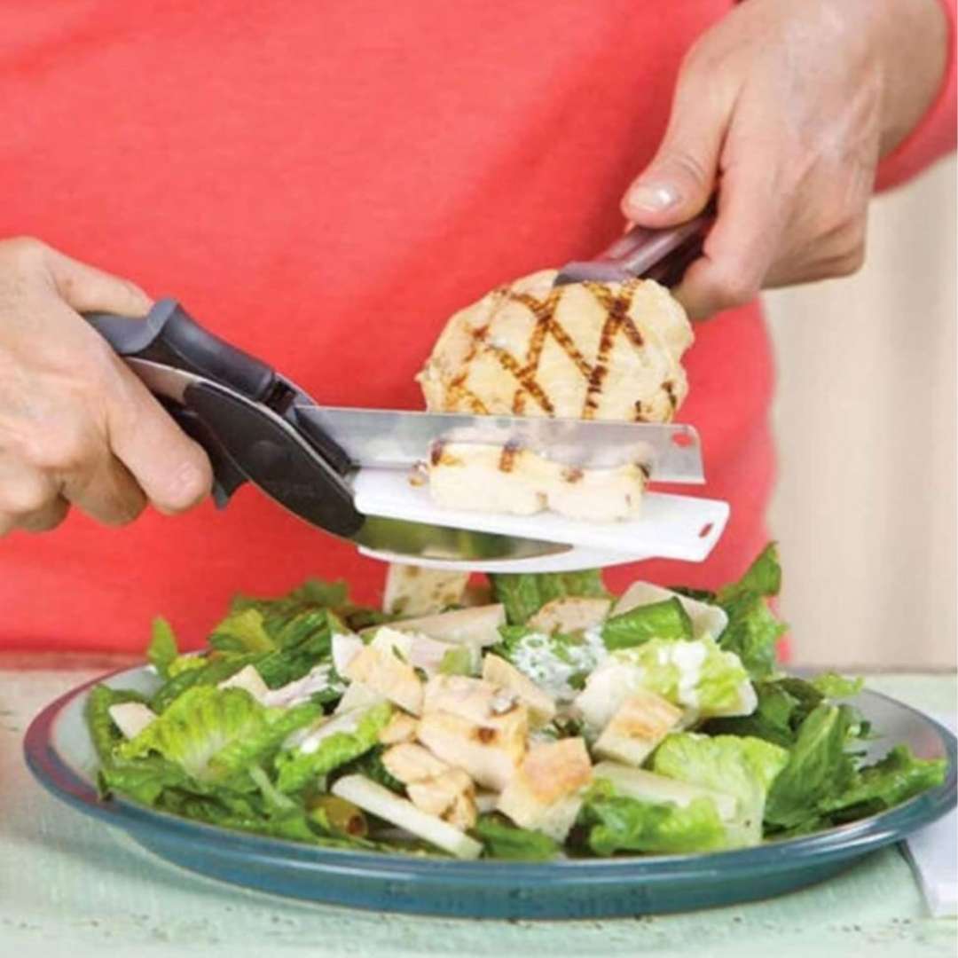 Clever Cutter™ Cuchillo-Tijera 2 en 1 – Corte rápido y preciso 🔪