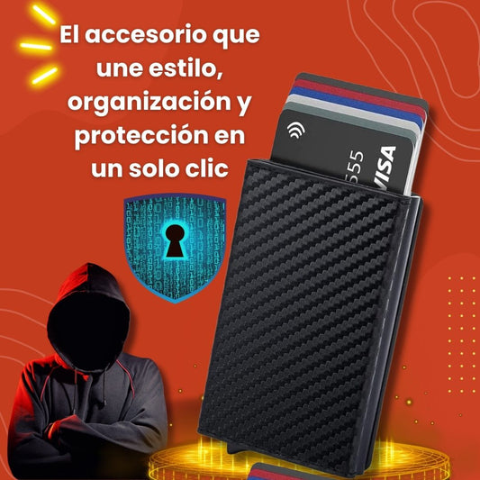 Billetera Tarjetero Automática RFID en Fibra de Carbono – Seguridad y Estilo en tu Bolsillo 🔒