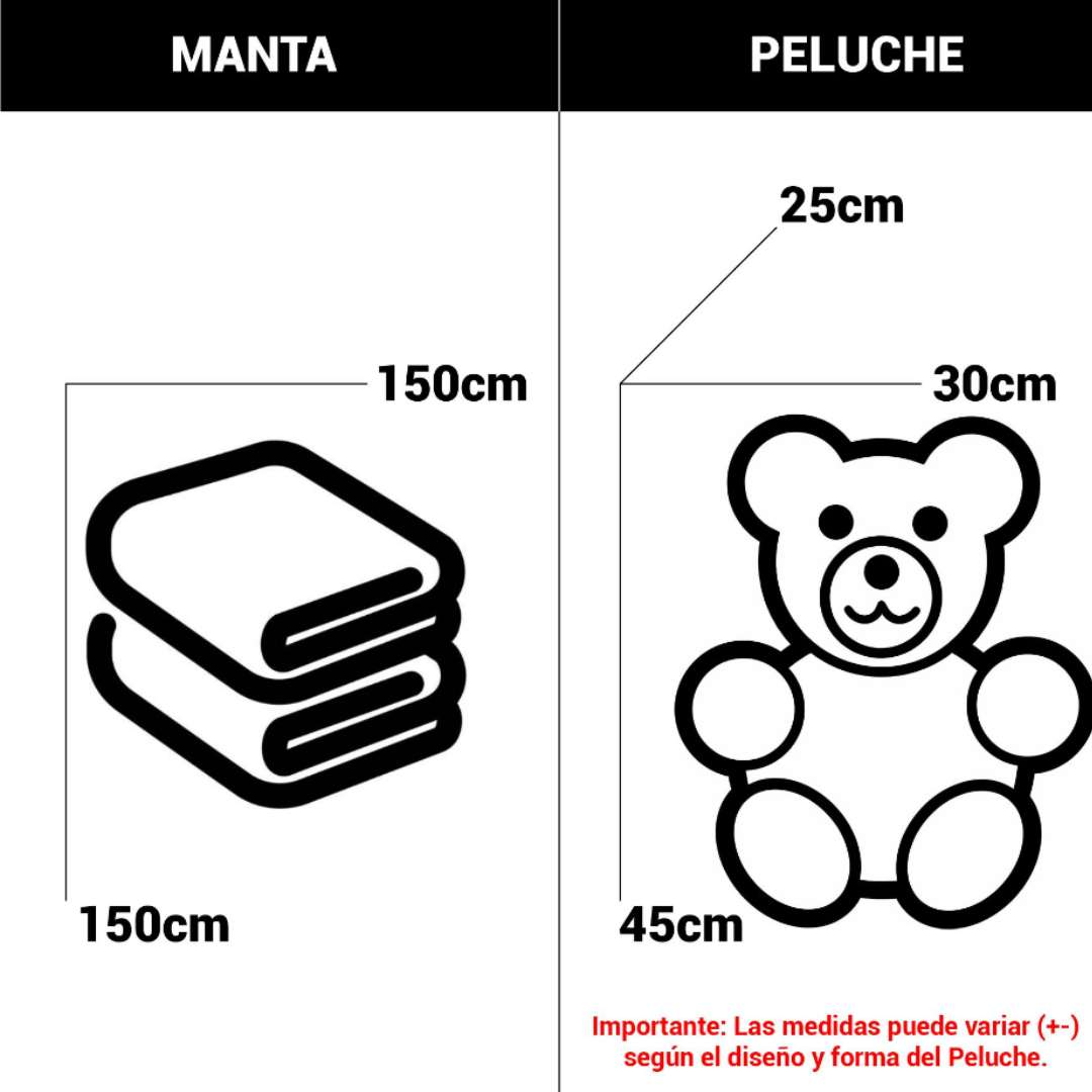 Peluche Cobija 3 en 1 SoftDream™ – Ternura y Comodidad 🧸