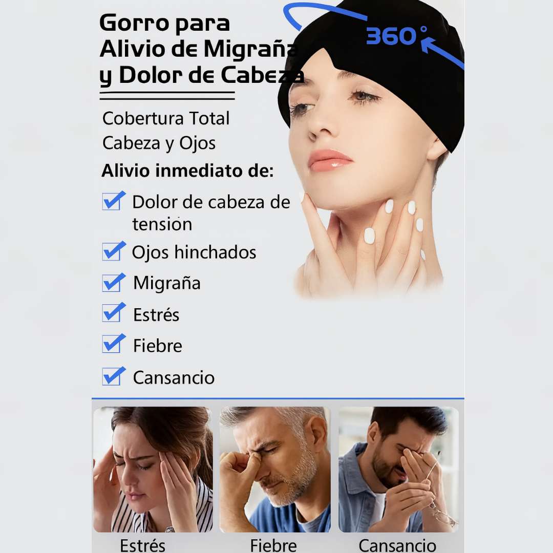 Gorro Terapéutico 360° Frío & Calor – Alivio Cefálico 🧊🔥