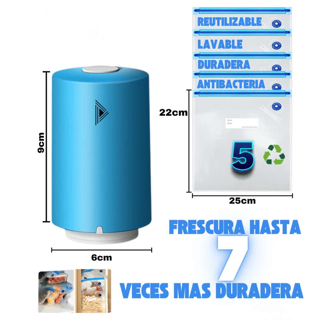 Selladora al Vacío Portátil™ – Frescura que se Siente en Cada Bocado  🥬🥑