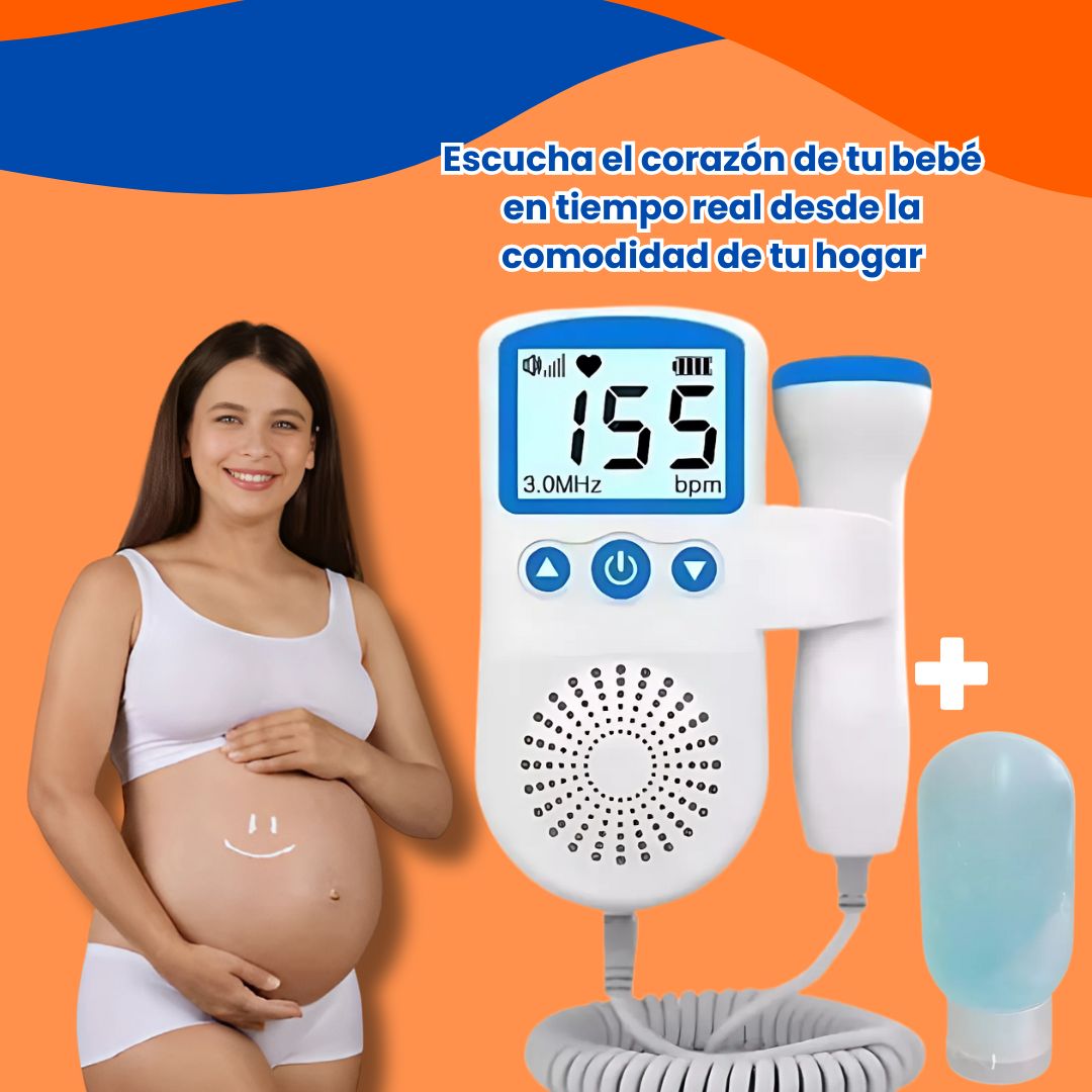 Doppler Fetal™ + Gel – Escucha el latido de tu bebé desde casa 💗
