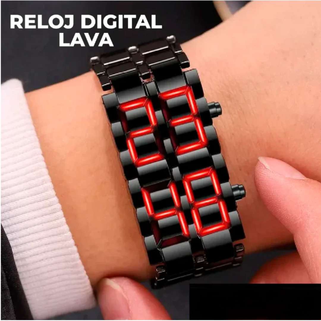 Reloj Pulsera LED Lava™ – Estilo, hora y actitud en tu muñeca 🔥
