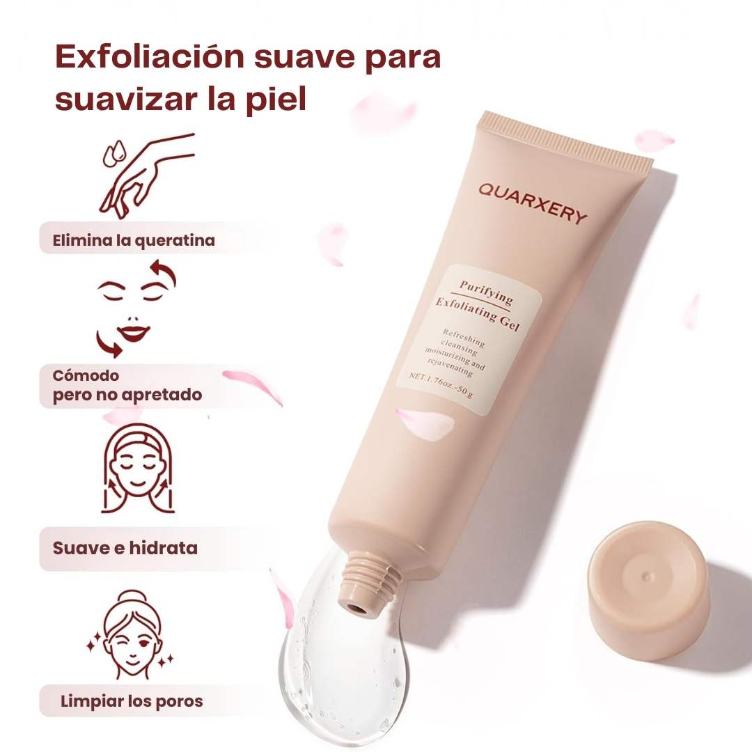 🌿 Gel Exfoliante Purificante QUARXERY – Limpieza Profunda e Hidratación Natural  ✨