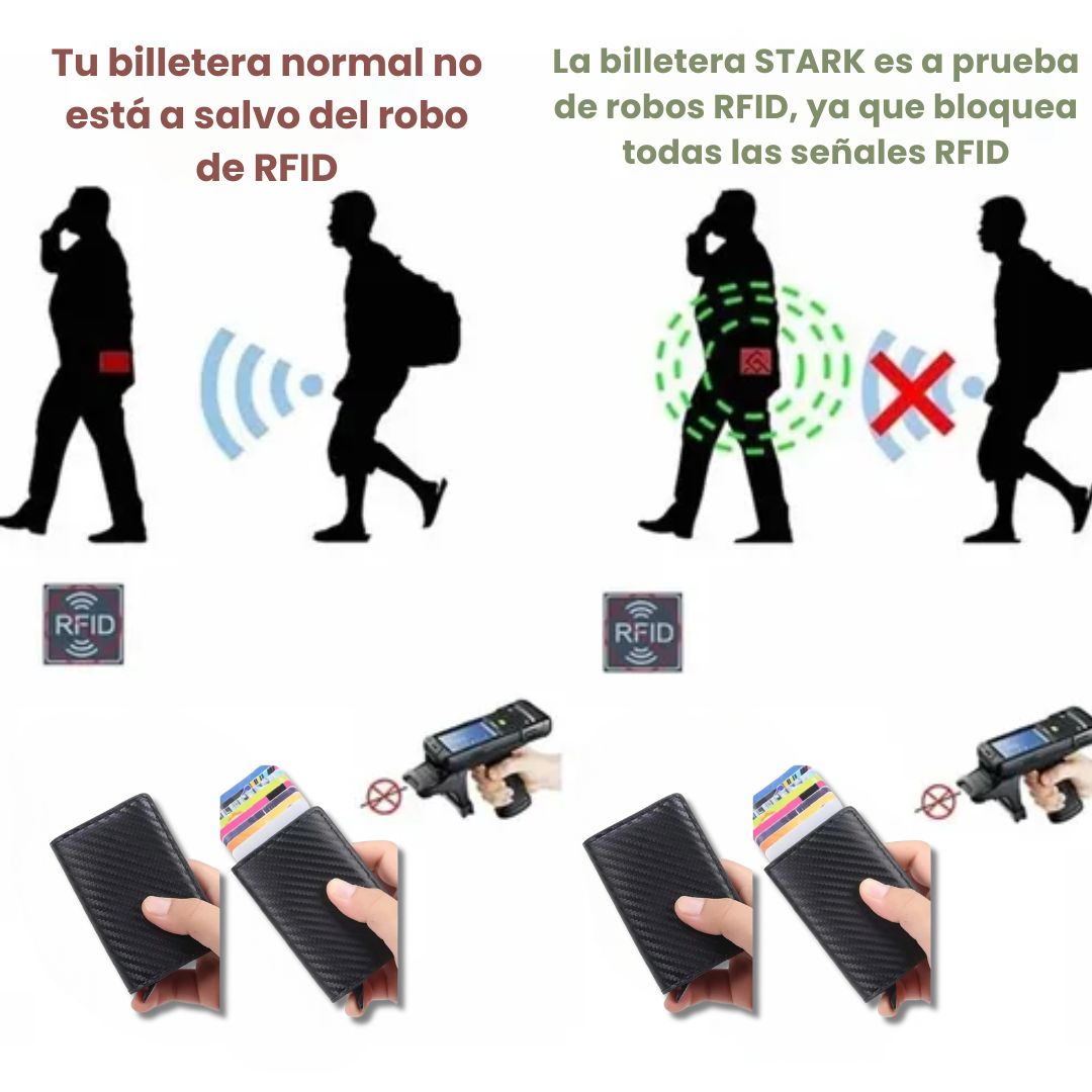 Billetera Tarjetero Automática RFID en Fibra de Carbono – Seguridad y Estilo en tu Bolsillo 🔒