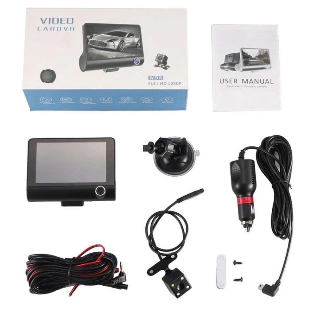 Combo Triple Vigilancia DVR™ - Tu Seguridad 3 en 1 en Alta Definición 🚗