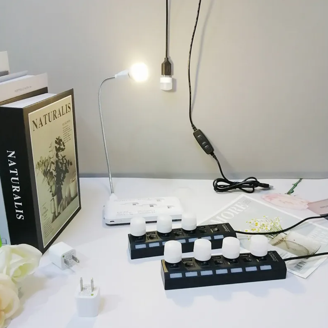 LumiDesk USB™ x4 – Luz práctica diaria 💡