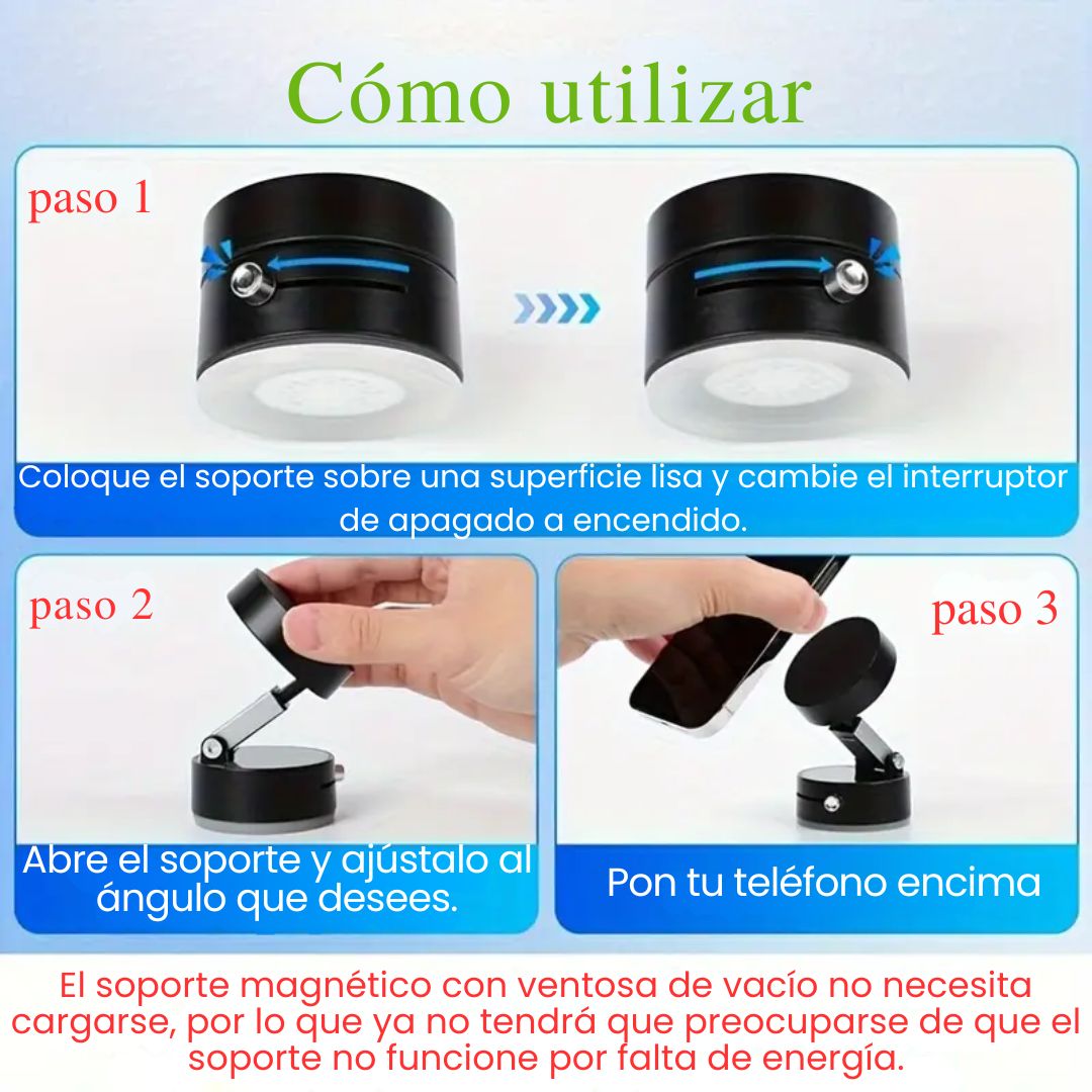 Grip360™ – Soporte Premium de Teléfono con Succión de Vacío y Rotación 360° 📱