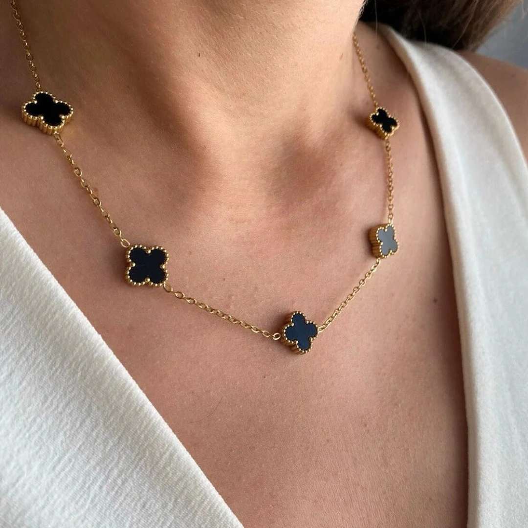 Van Cleef™ – Collar unisex trébol Exquisitez y buena suerte 🍀