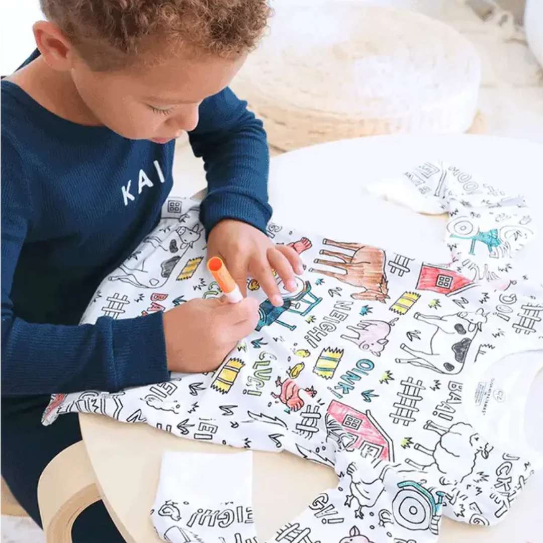 Pijamas para Pintar™ – Diversión creativa con colores lavables 🖍️