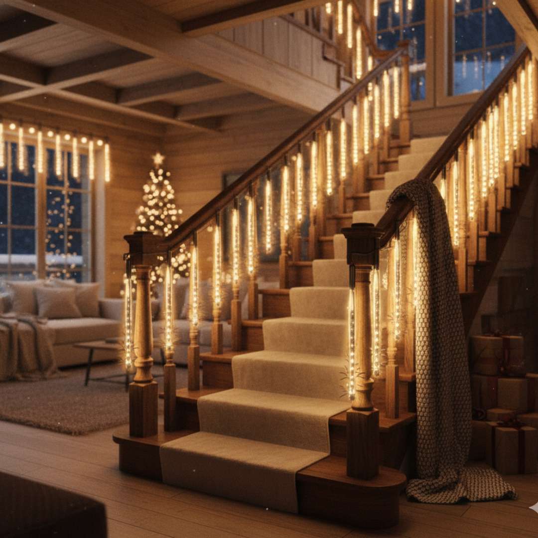 GalaxyDrop™ Luces LED Meteorito 8 Tubos – Brillo mágico dentro y fuera ✨