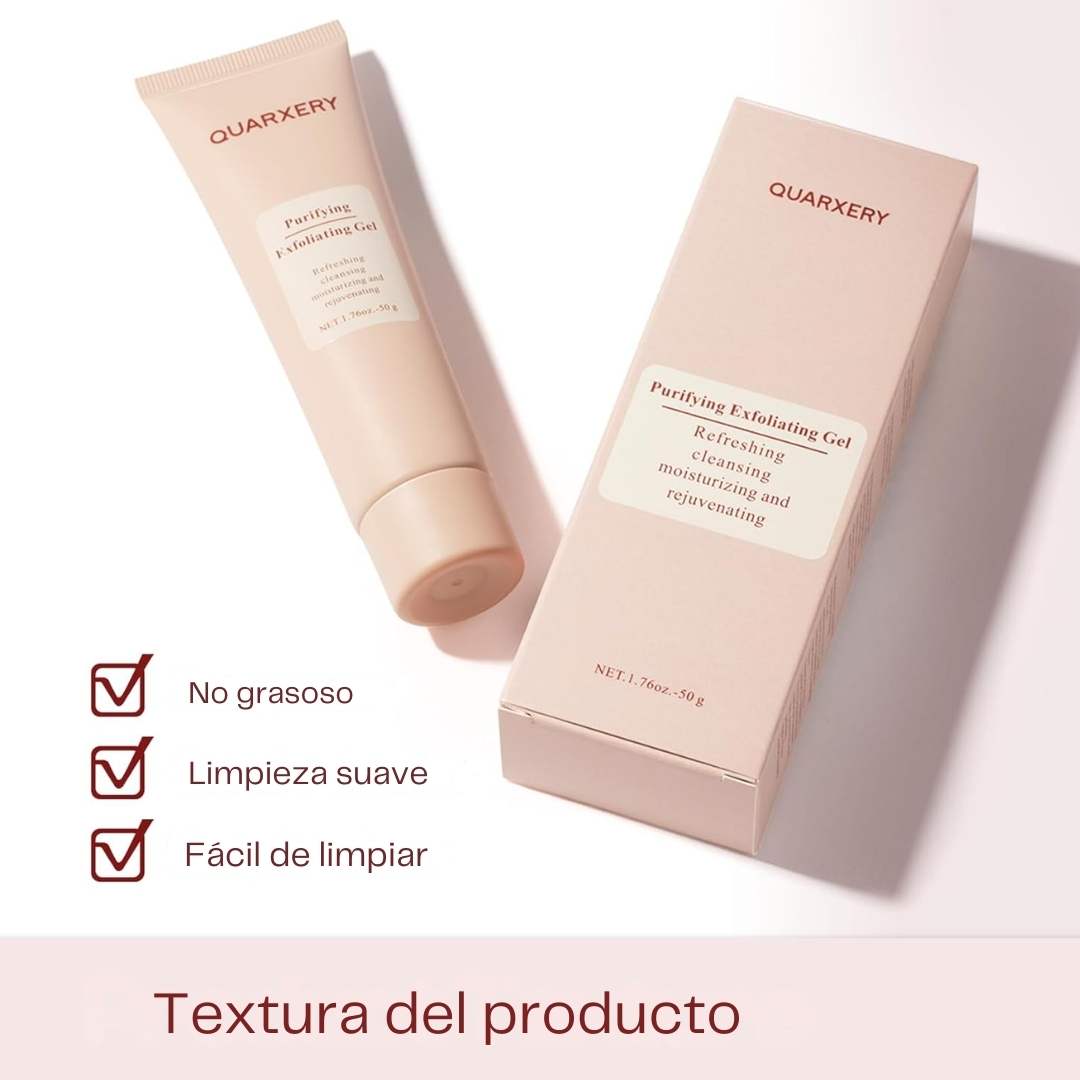🌿 Gel Exfoliante Purificante QUARXERY – Limpieza Profunda e Hidratación Natural  ✨