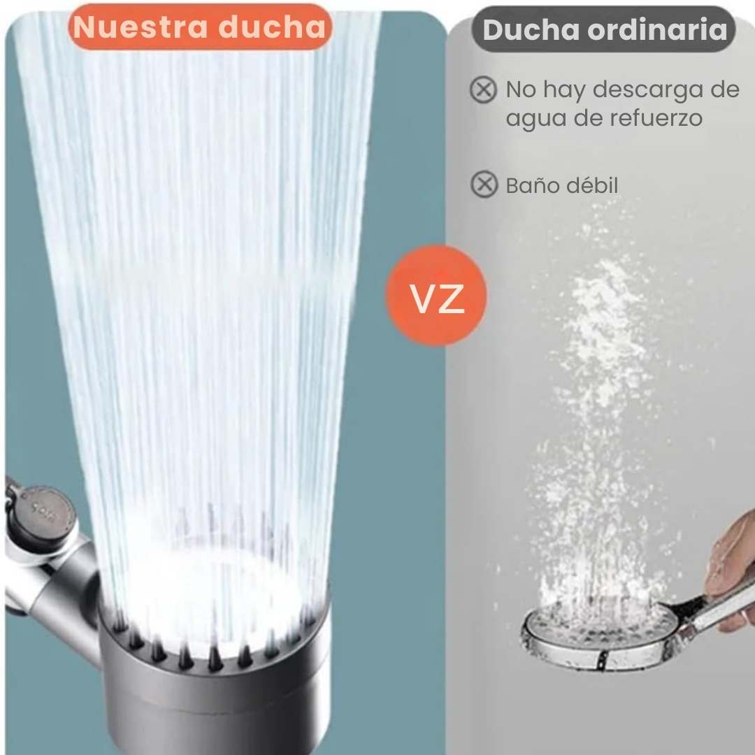 Ducha de Masaje Multifuncional™ – 3 Modos + Filtro Purificador 🚿