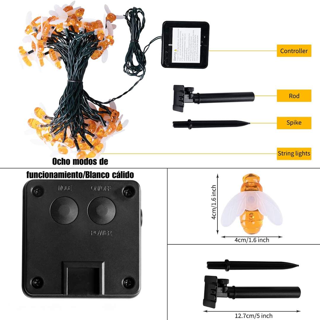 🌞 Luces Solares Abejitas™ – Magia para tu jardín 🐝
