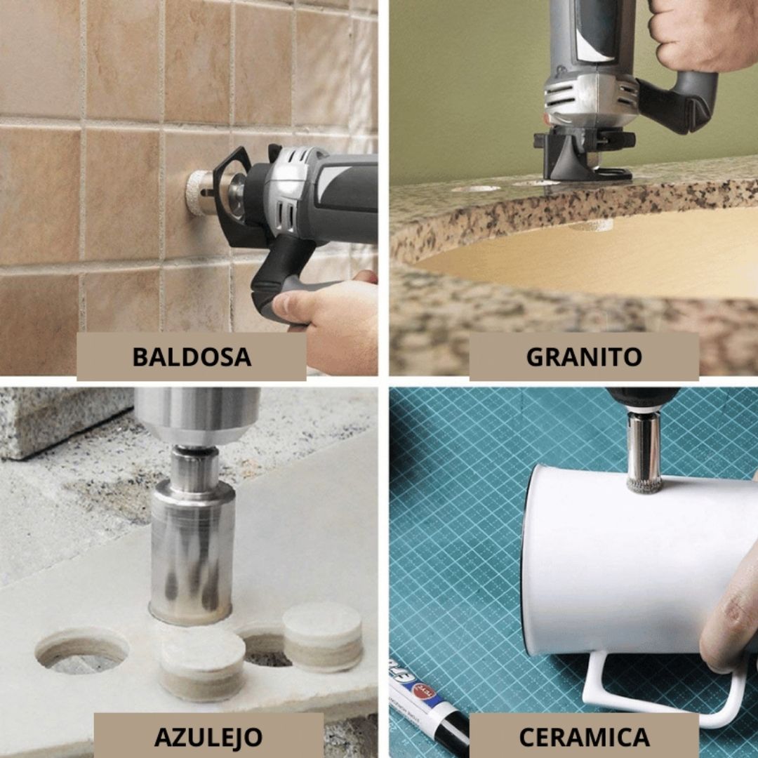 🛠️ Juego Copas Diamantadas™  – Cortes precisos sin grietas 💎