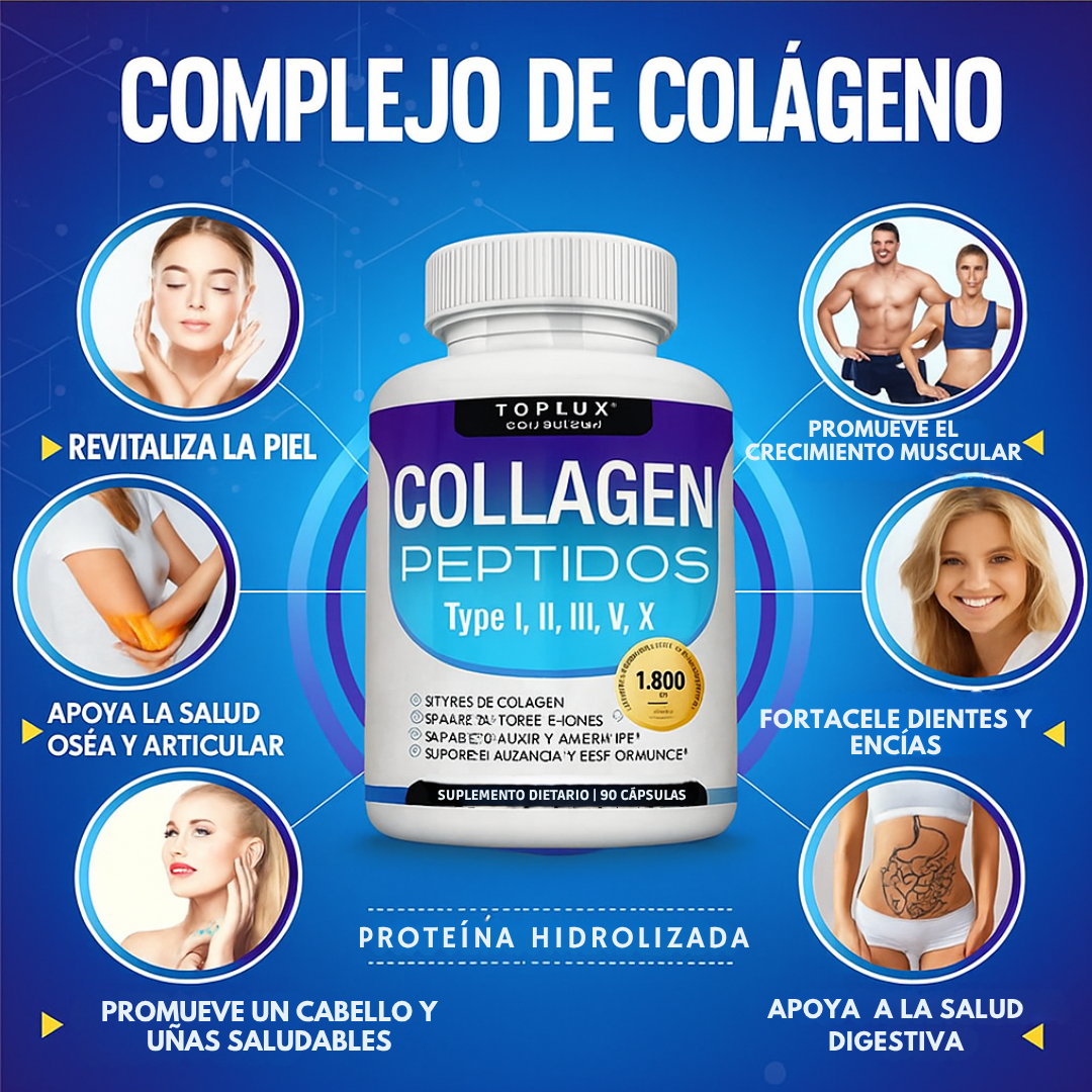 Toplux™ Collagen Peptides 1800 mg – Juventud y fortaleza desde adentro 💎