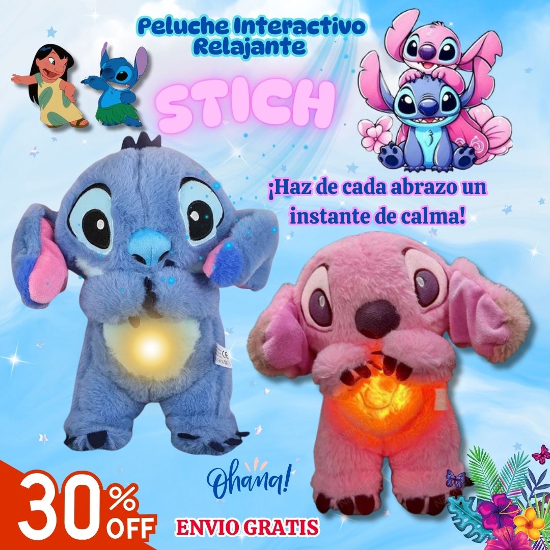 Peluche Interactivo Relajante STICH 💙🩷