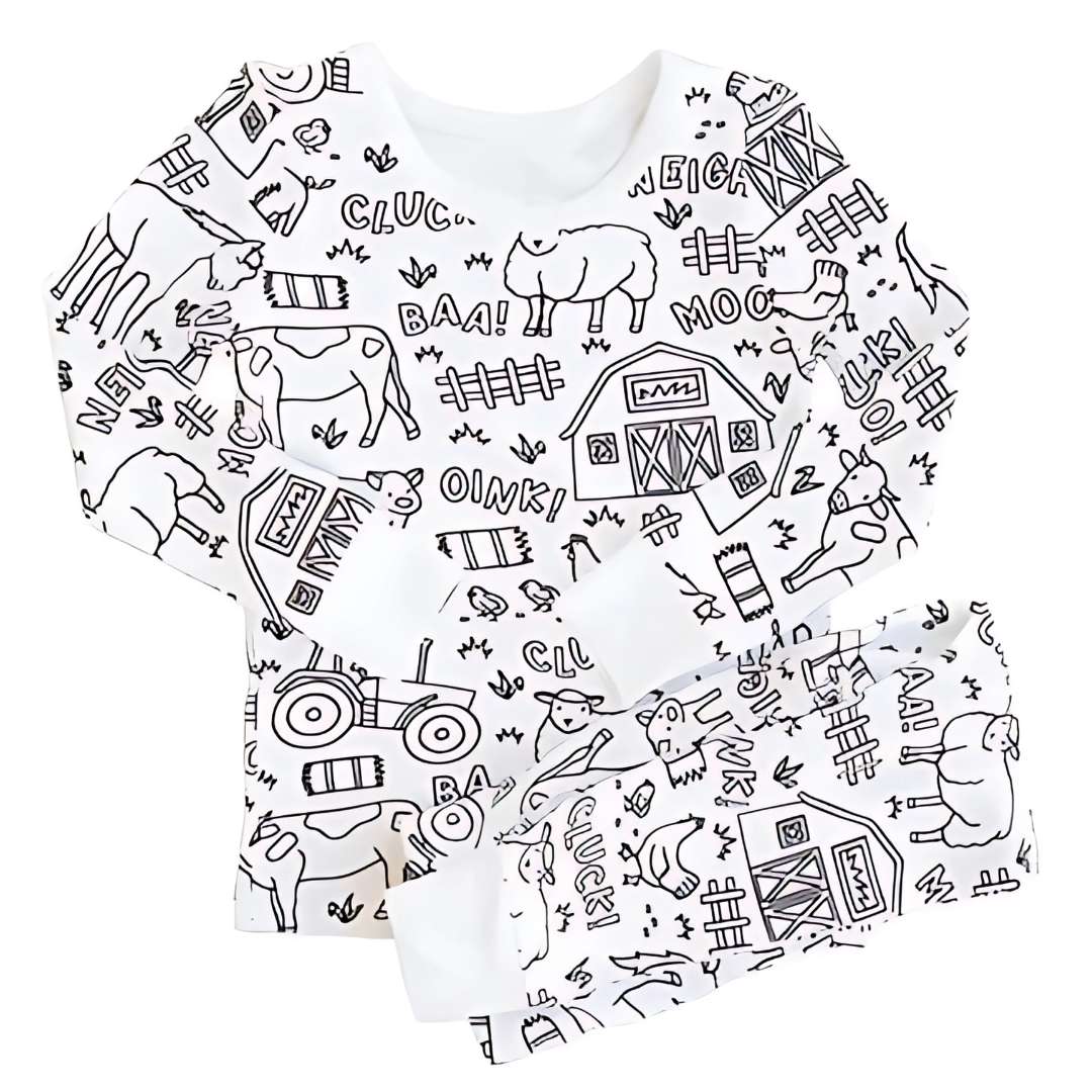 Pijamas para Pintar™ – Diversión creativa con colores lavables 🖍️