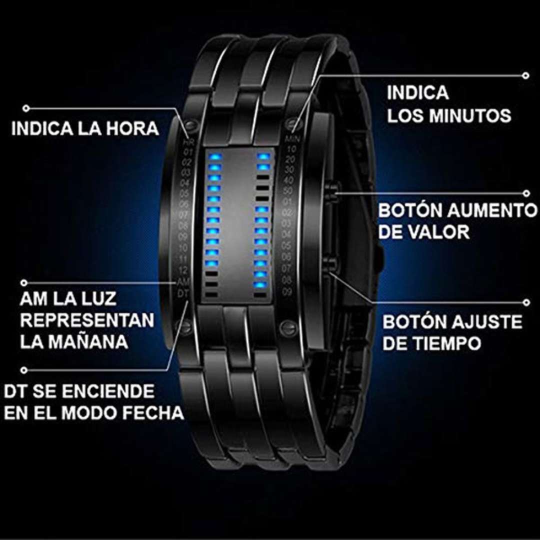 Reloj Binario LED ™ – Estilo futurista y hora visible siempre 🕒