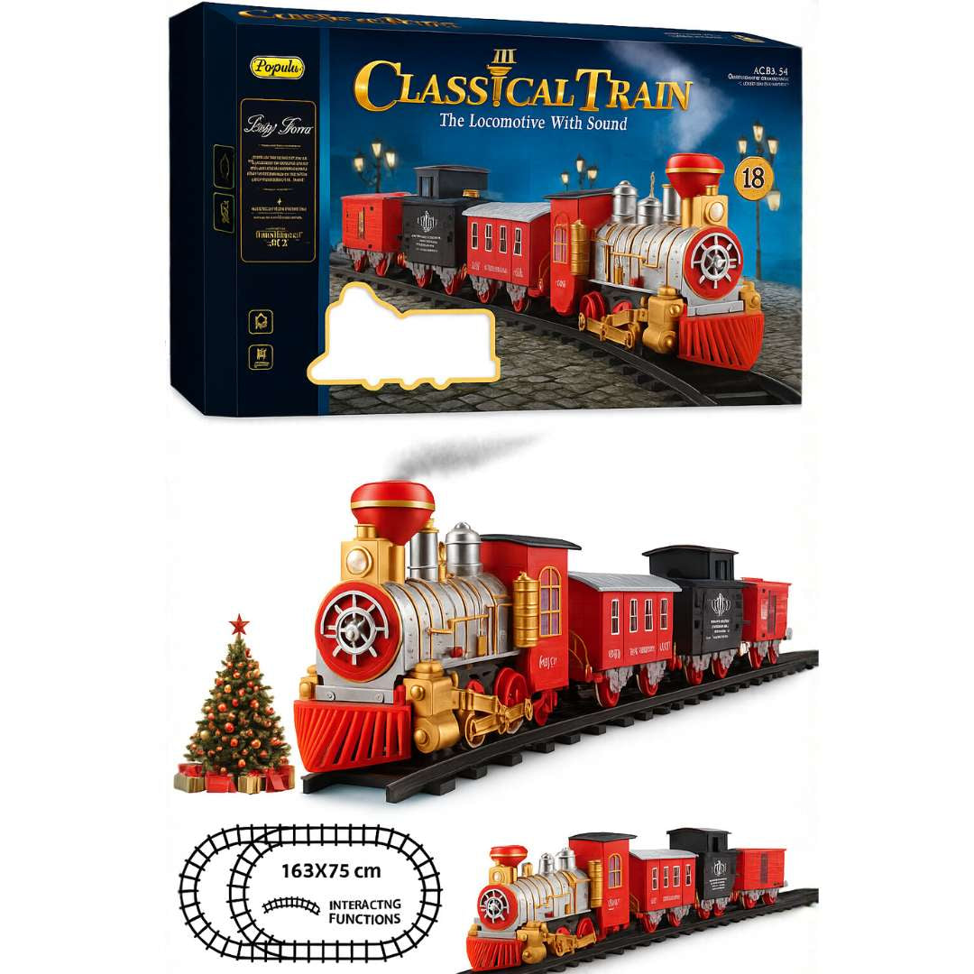 TrenNavidad™ Clásico con Humo – Magia en tu hogar 🎄