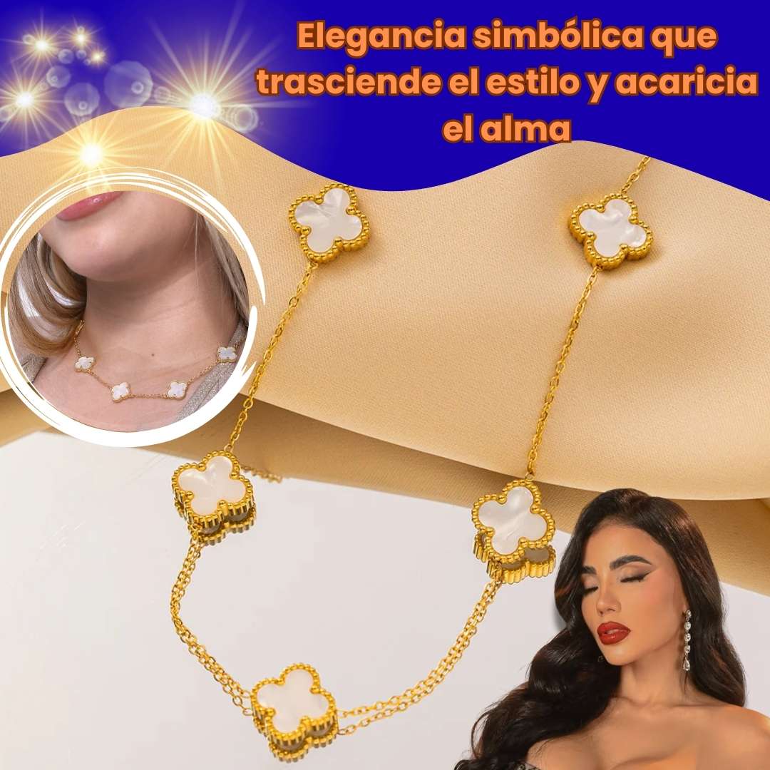 Van Cleef™ – Collar unisex trébol Exquisitez y buena suerte 🍀