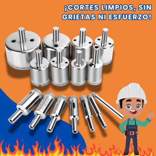 🛠️ Juego Copas Diamantadas™  – Cortes precisos sin grietas 💎