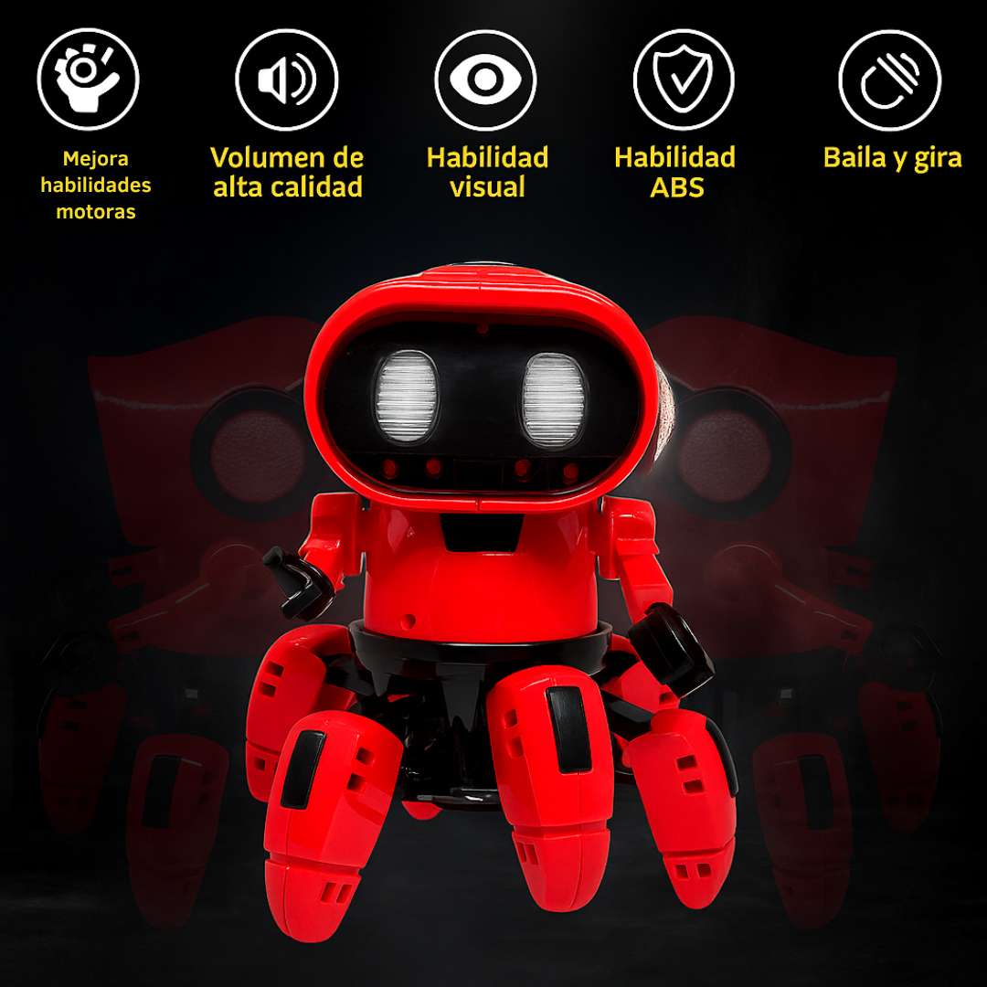 RoboBaila360™ – 6 Patas con Luces, Sonido y Giro 360° 🤖