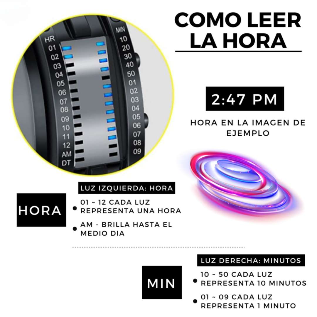 Reloj Binario LED ™ – Estilo futurista y hora visible siempre 🕒