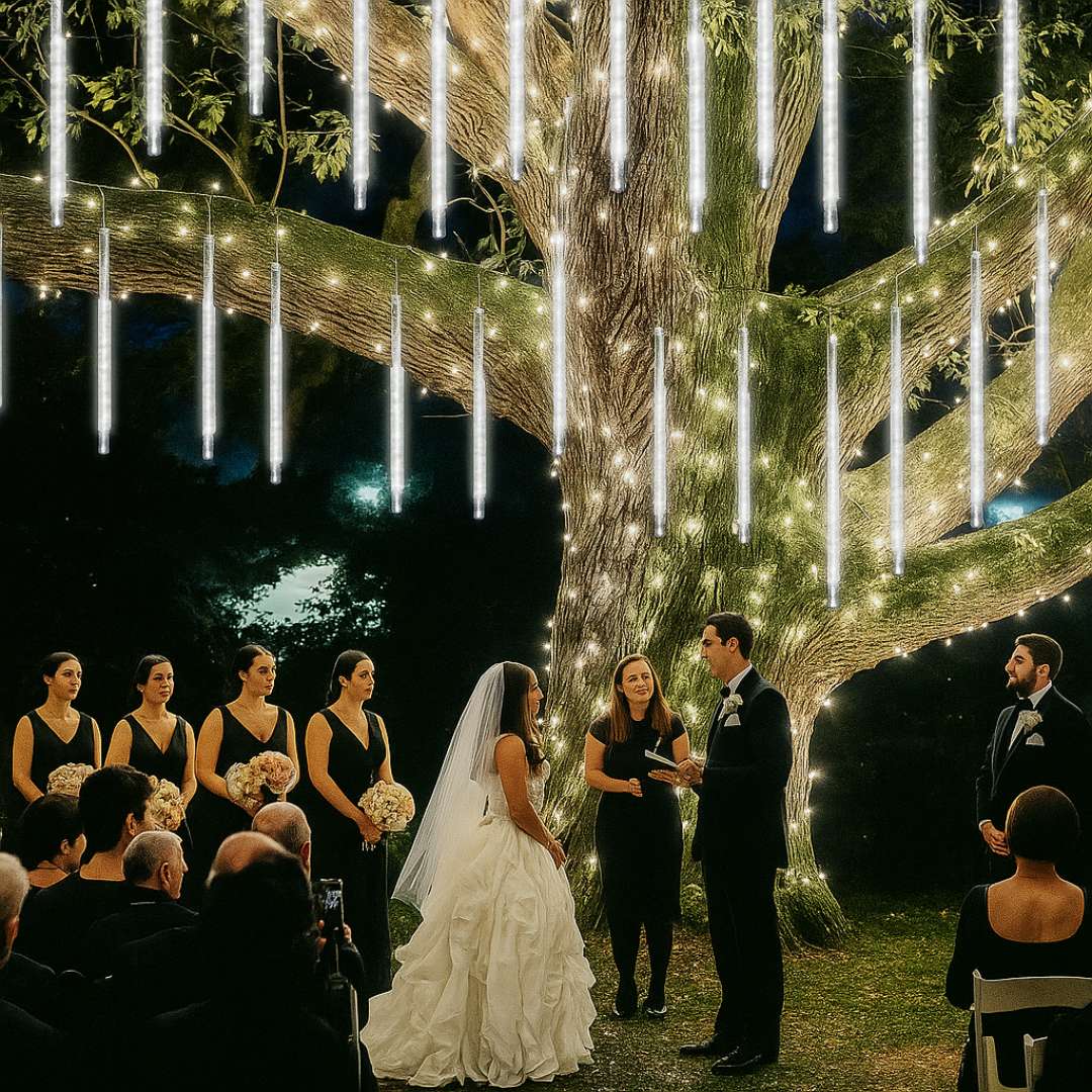 GalaxyDrop™ Luces LED Meteorito 8 Tubos – Brillo mágico dentro y fuera ✨