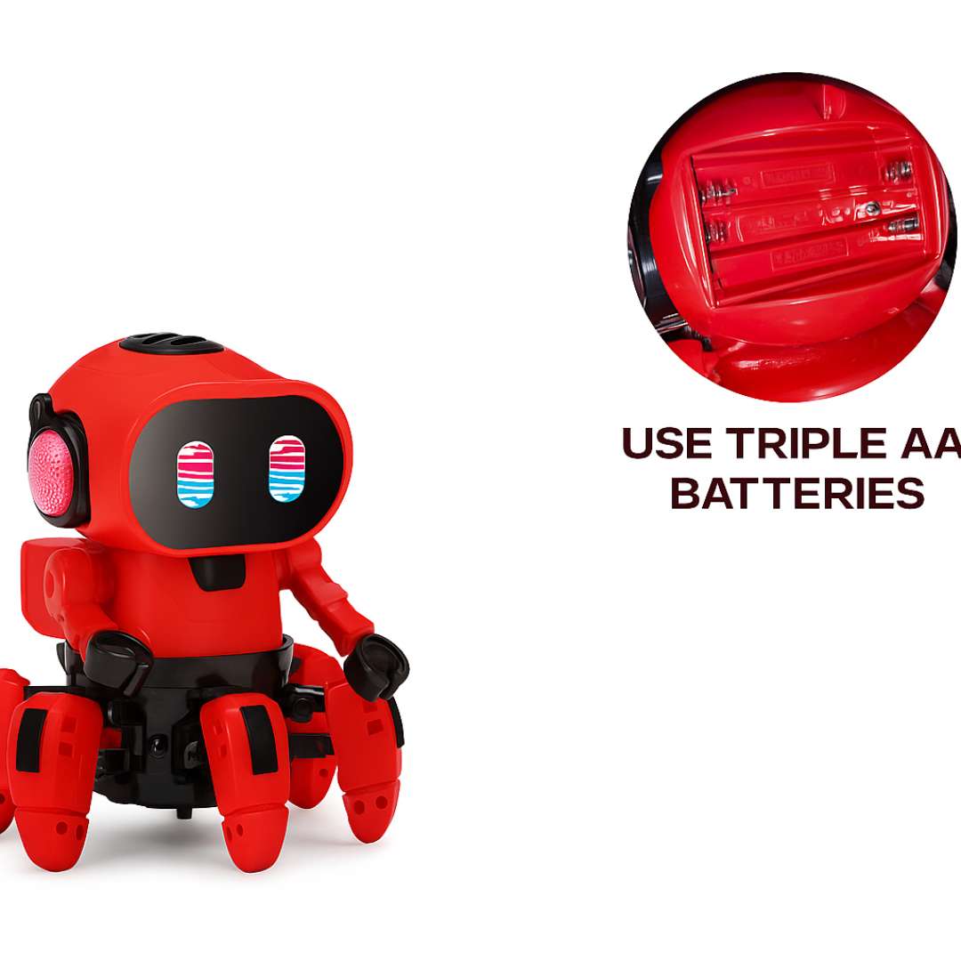 RoboBaila360™ – 6 Patas con Luces, Sonido y Giro 360° 🤖