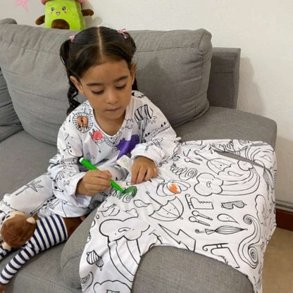 Pijamas para Pintar™ – Diversión creativa con colores lavables 🖍️