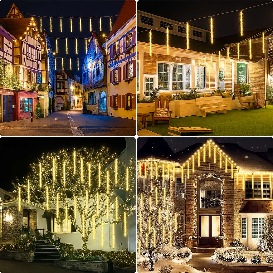 GalaxyDrop™ Luces LED Meteorito 8 Tubos – Brillo mágico dentro y fuera ✨