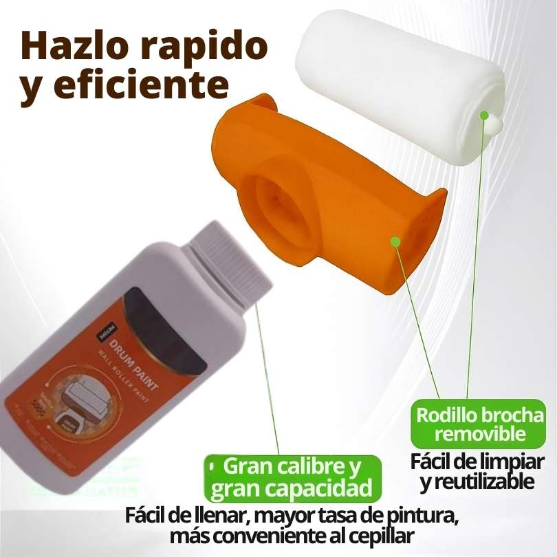 PintaFácil® – Rodillo desmanchador + pintura 500 g 🖌