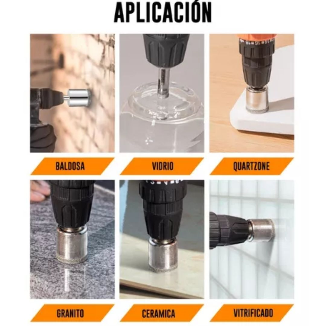 🛠️ Juego Copas Diamantadas™  – Cortes precisos sin grietas 💎