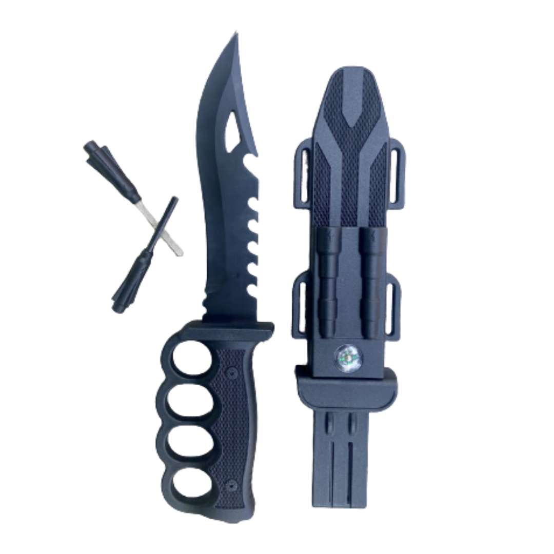 Cuchillo Táctico 10-en-1 Survival™ – Acero Inoxidable 🗡️